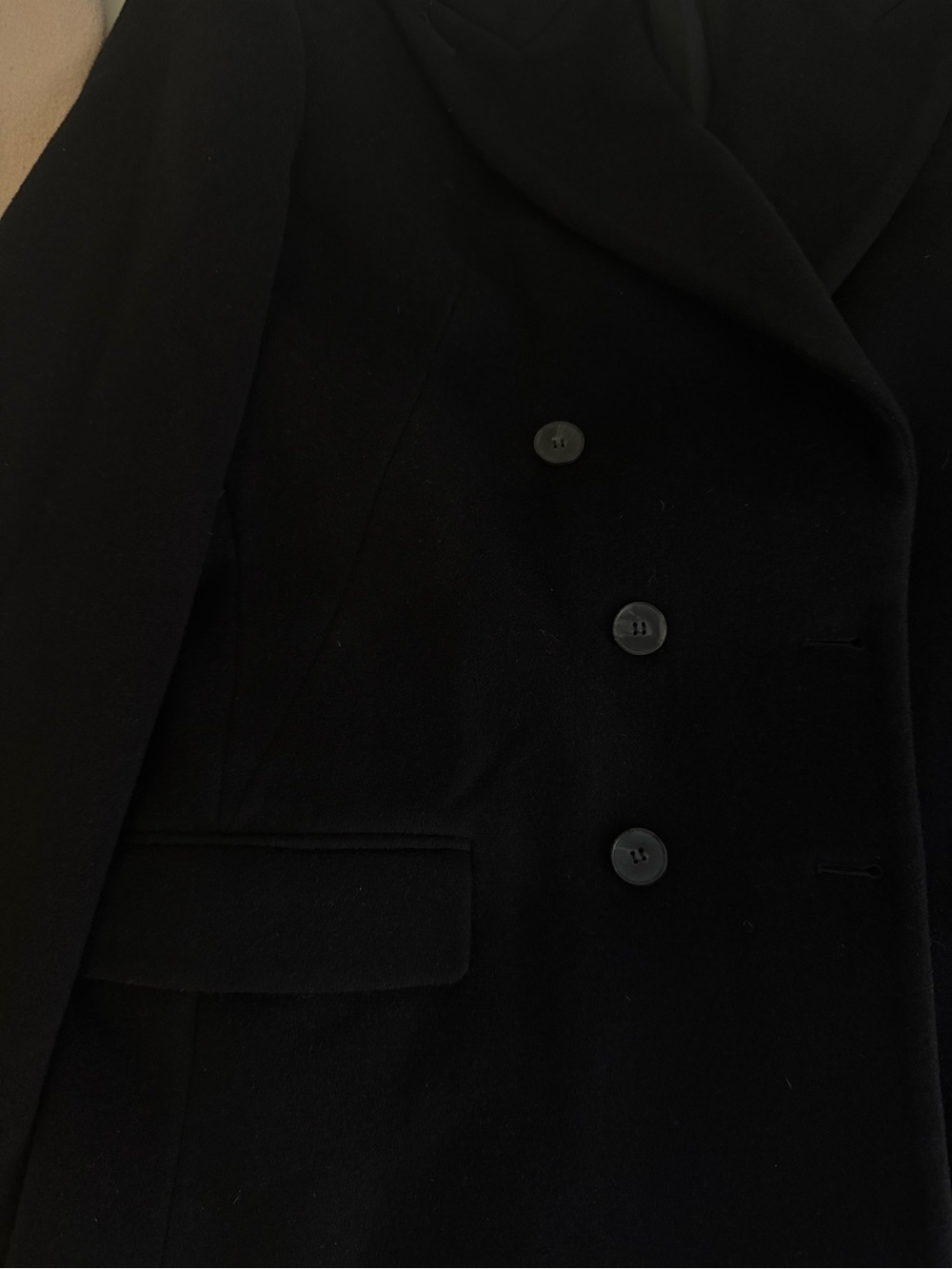 Goop Classic Double-Breasted Peacoat - Navy - Picture 2 of 6